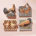12-Piece Alabastrite Chicken Magnetic Memo Holder