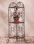 Metal Corner Stand With Shelves