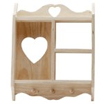 Wood Heart Rack & Key Holders