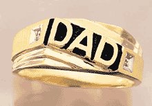10K Gold "Dad" Diamond Ring
