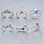 1dozen Cubic Zirconia Toe Rings