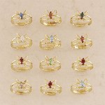 3-Dozen Butterfly Birthstone Ring