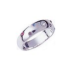 Sterling Silver Multi Color Stone Ring