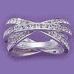 Sterling Silver White Cubic Zirconia Ring Set