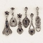 Faux Marcasite Earrings Assorted