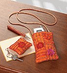 Embroidered Cell Phone Bag Set