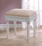 Floral Fabric Vanity Stool