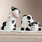 Black & White Cow Salt & Pepper Shakers
