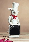 Alabastrite Pig Chef With Chalkboard