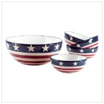 American Flag Salad Bowl