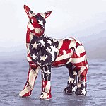 Mini American Flag Patchwork Donkey