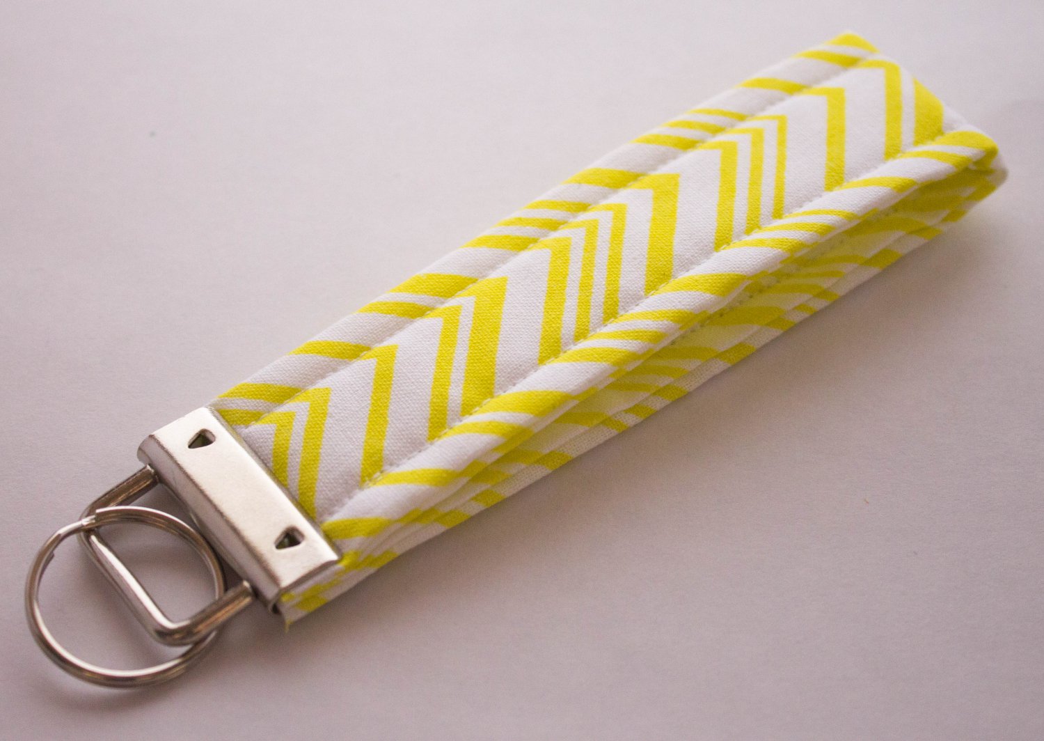 Yellow Stripe Key Fob Wristlet