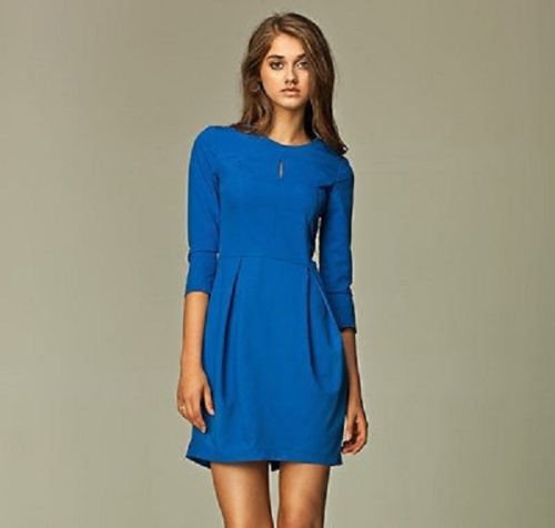Classic and Iconic Style Blue Ladies Tulip Dress SIZE UK 16