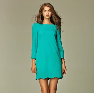 Classic and Iconic Style 1960's Turquoise Ladies Dress SIZE UK 14