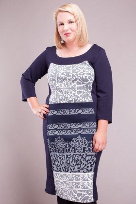 Ladies Plus Size Paneled Dress SIZE UK 18