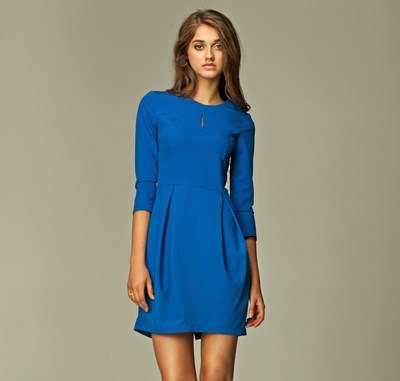 Classic and Iconic Style Blue Ladies Tulip Dress SIZE UK 14
