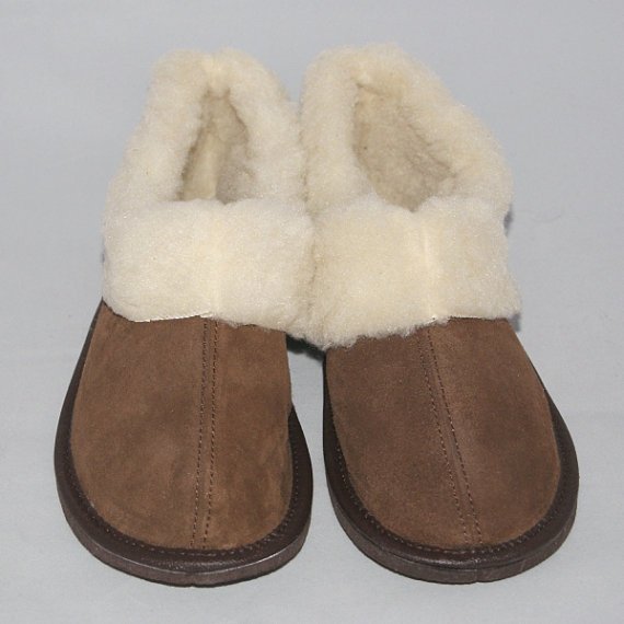 Women's Suede Leather Sheep's Wool Slippers SIZE UK 6