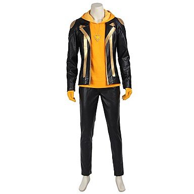 Cosplay Suits Cosplay Tops Bottoms Patchwork Black GoldenCoat Top Hakama Pants