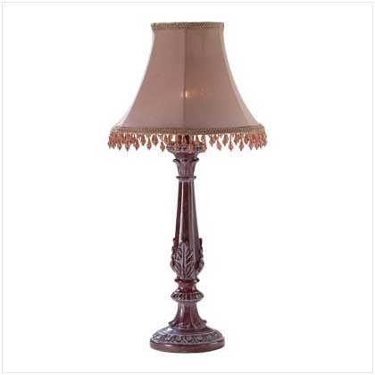 Beaded Leaf-Motif Lamp