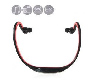 free shipping Sport MP3 Player Headset with FM Radio TF Card Supported