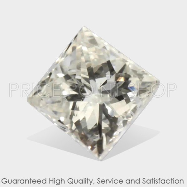 0.10 ctw, 2.50 mm x 2.47 mm, H Color, I-1 Clarity, Princess Cut Natural Diamonds