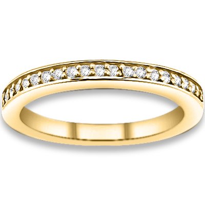 0.23 ctw 14k Yellow Gold H-I Color SI2-SI3 Clarity Natural Round Diamonds Wedding Bands