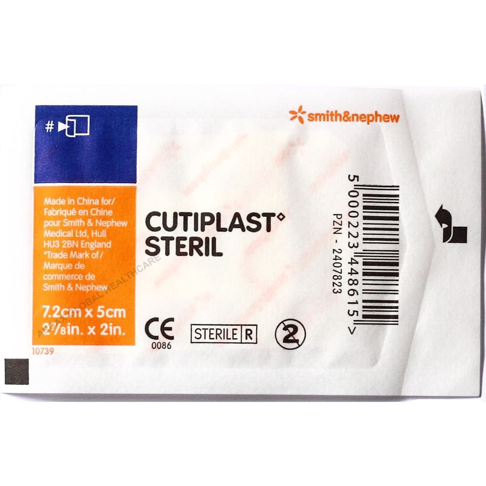 CUTIPLAST STERIL WOUND DRESSING 7.2CM X 5CM - STERILE X 10 PCS