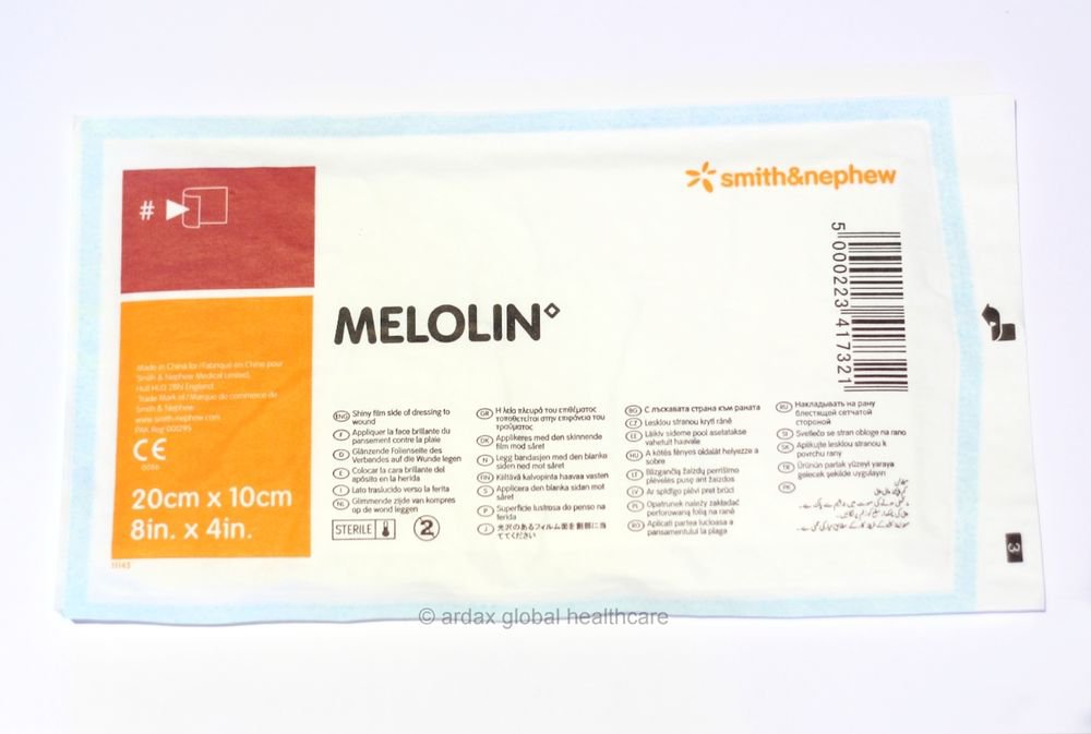 MELOLIN DRESSING 20 X 10 CM FIRST AID, X10 PIECES