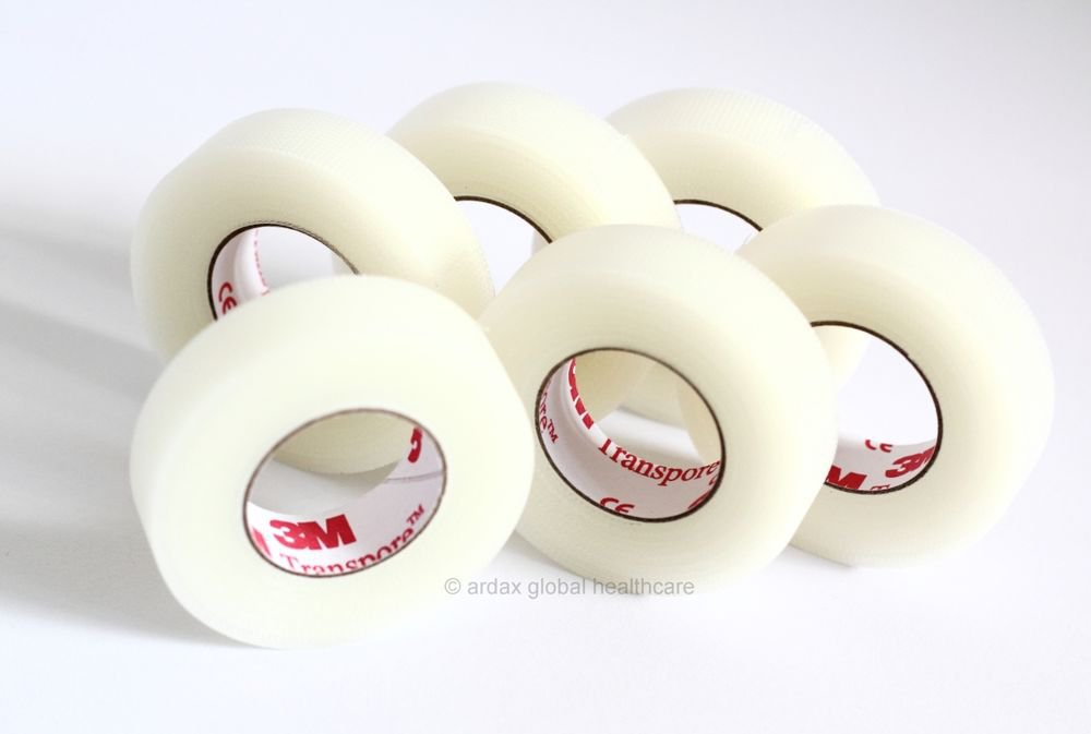 TRANSPORE TAPE 1.25CM X 9.1M GENUINE 3M BRAND X 6 ROLLS