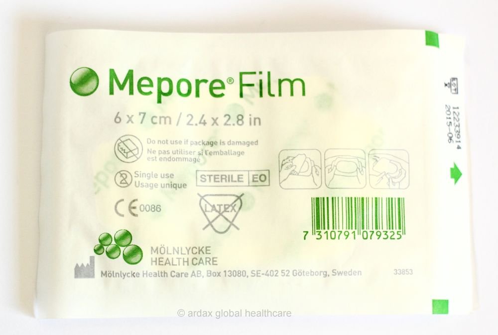 MEPORE FILM 6CM X 7CM ONE STERILE TRANSPARENT DRESSING