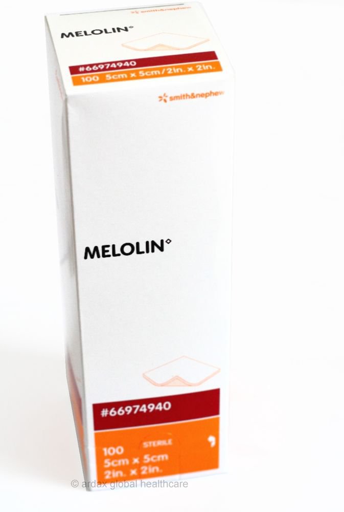 MELOLIN DRESSING 5CM X 5 CM FOR FIRST AID SMITH & NEPHEW BRAND ONE BOX OF 100