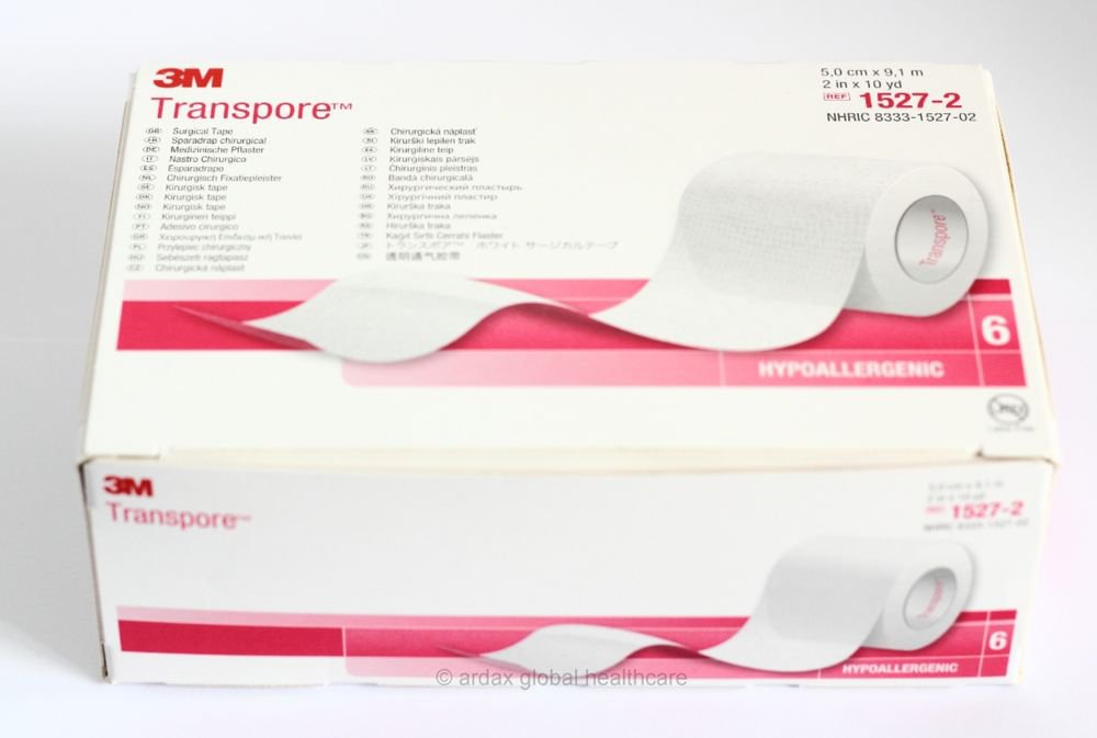 TRANSPORE TAPE 5CM X 9.1M X 6 ROLLS GENIUNE 3M BRAND!