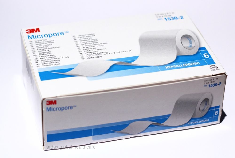 Micropore Surgical Tape 5cm x 9.1m Genuine 3m Brand x 12