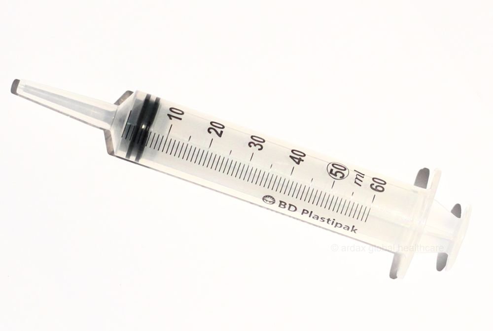 BD PLASTIPAK SYRINGE 50ML LUER STERILE LATEX X 10