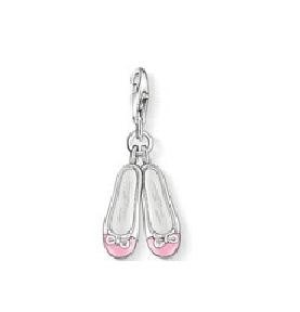 Ballet Shoes Charm Pendant Dangle fits European Charm Bracelet Story Living Locket Lobster Clasp
