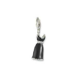 Glitter Evening Wear Dress Charm Pendant Dangle fits European Charm Bracelet Living Locket