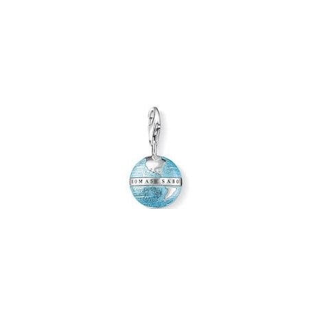 Globe Earth Charm Pendant Dangle fits European Charm Bracelet Story Locket Lobster Clasp