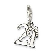 21 Twenty One Birthday Charm Pendant Dangle fits European Charm Bracelet Necklace Living Locket