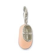 Baby Shoe Charm Pendant Dangle fits European Charm Bracelet Necklace Living Locket Lobster Clasp