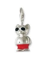 Lifeguard Bear Charm Pendant Dangle fits European Charm Bracelet Story Locket Lobster Clasp