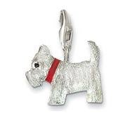 Westie Dog Charm Pendant Dangle fits European Charm Bracelet Story Locket Lobster Clasp