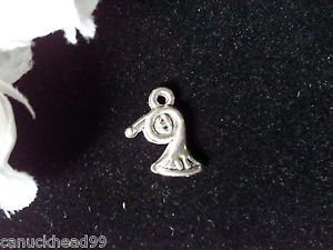 8pcs Tibetan Silver Metal Alloy Charm Charms Tiny Horn 13x9mm