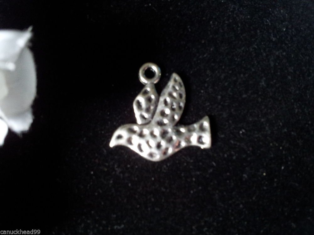 8pcs Tibetan Silver Metal Alloy Charm Charms Dove 18x18mm