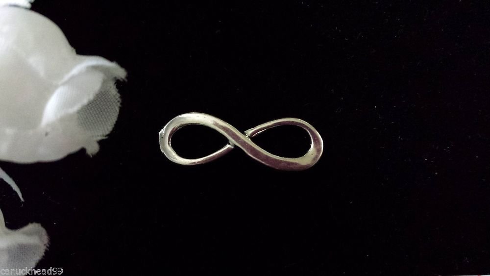 12pcs Tibetan Silver Metal Alloy Charm Charms Pendant Infinity Symbol 24x8mm