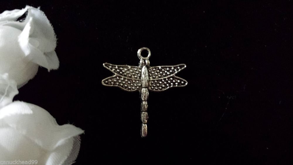 12pcs Tibetan Silver Metal Alloy Charm Charms Pendant Dragonfly 24x22mm