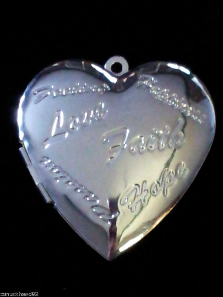 Silver Plated Heart Locket 45mmX40mm 2