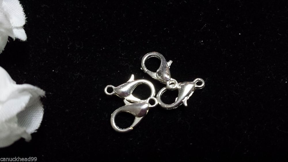 12pcs Silver Plated 12mm Lobster Clasps Necklace Findings Canada