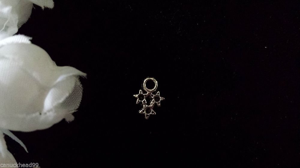 12pcs Tibetan Silver Metal Alloy Charm Charms Pendant Tiny 3 Stars 11x8mm