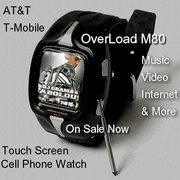 3PC Lot Overload M80 Unlocked Touch Screen Watch Cell Phone 3PC's