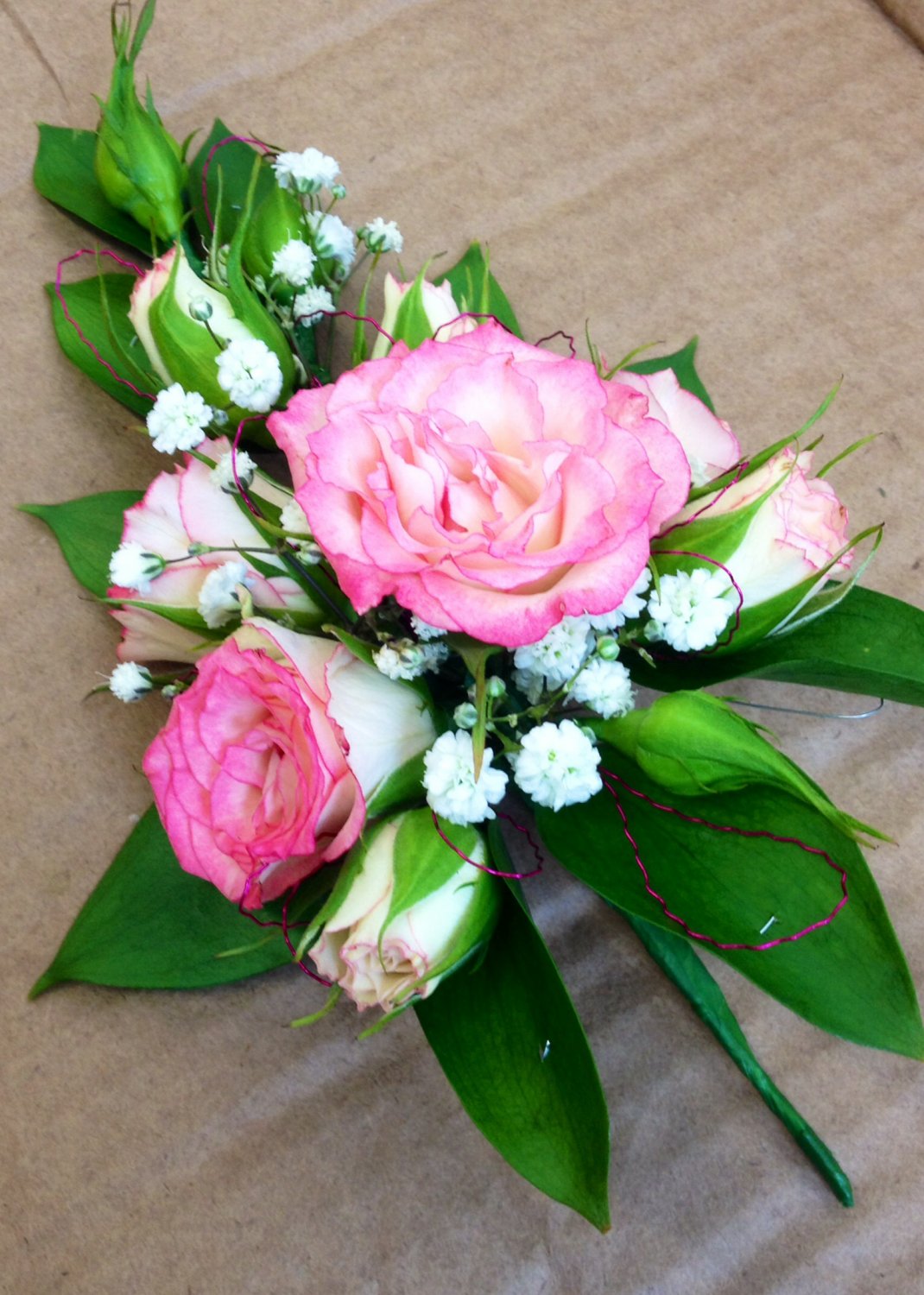 Ladies Rose pin corsage